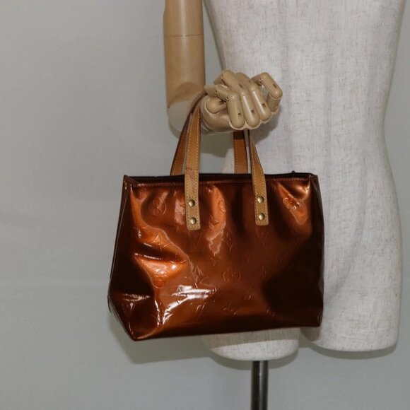 LOUIS VUITTON Monogram Vernis Reade PM Hand Bag Bronze M91146 LV Auth SW1525 - Picture 3 of 16